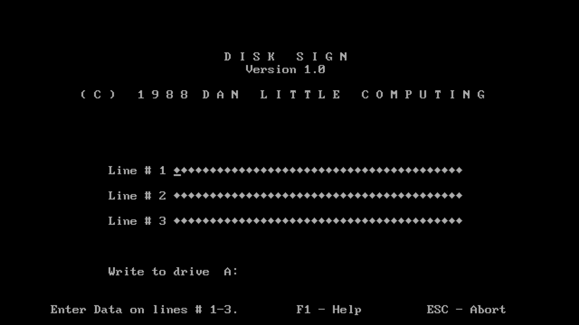 Disk Sign screenshot